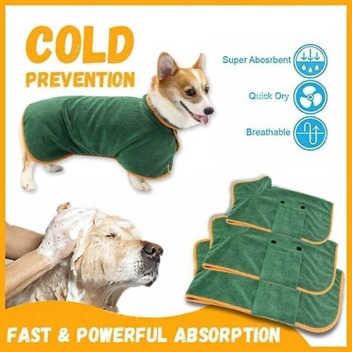 Lightweight Super-absorbent Soft Pet Bathrobe